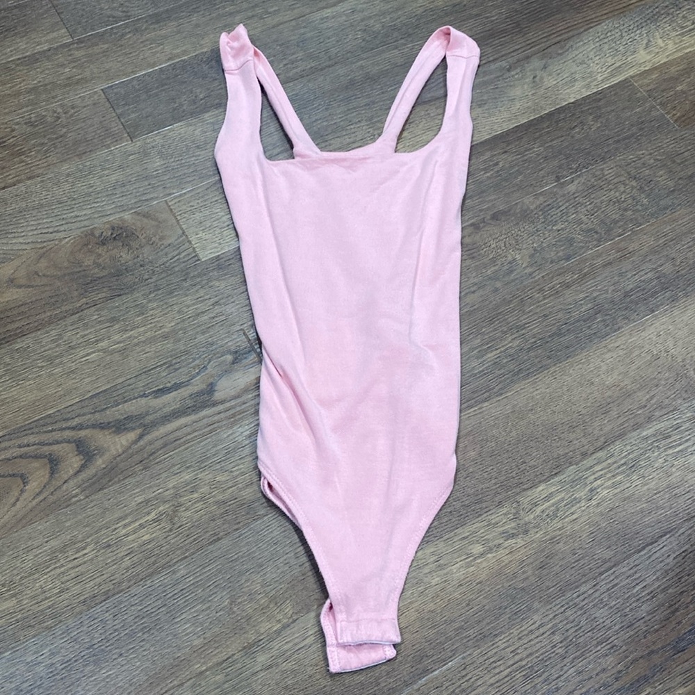 Pink Cross Back Bodysuit